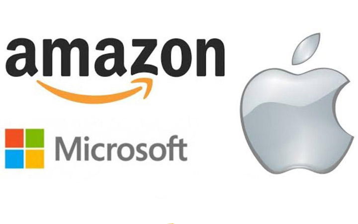 Amazon, Microsoft and Apple